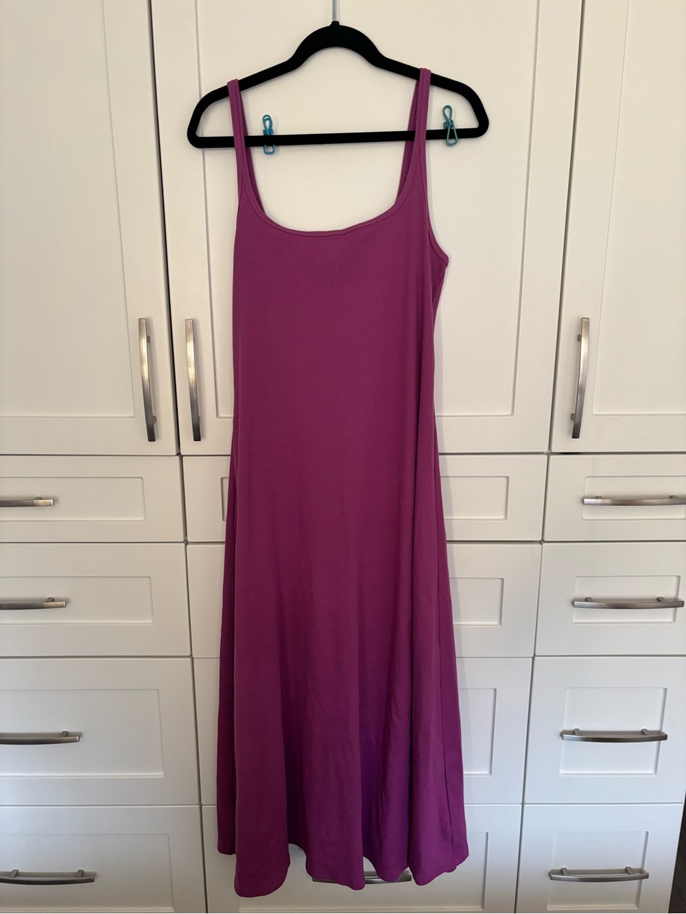 GAP Sleeveless Maxi Dress in Magenta-Purple. Cotton